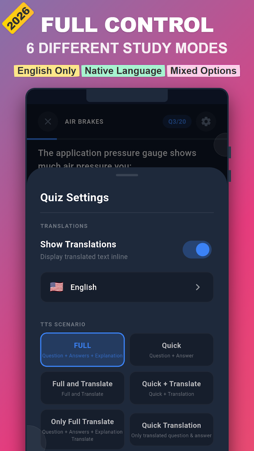CDL permit preparation app screen 4